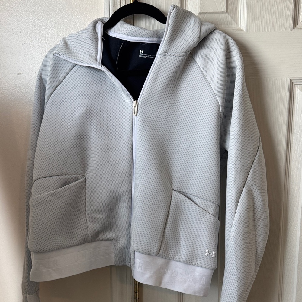 Under Armour Light Gray Full-Zip Hoodie